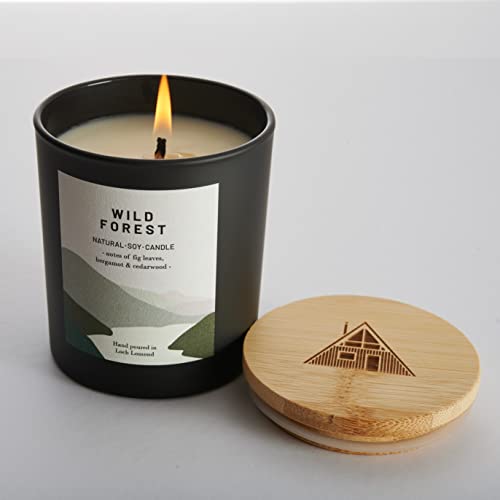 Wild Forest - Organic & Vegan, Luxury Scented Candles. Hand Poured in Loch Lomond, Scotland